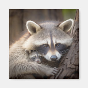 Racoon Animal Wild Beauty Freedom Wilderness Love Magnet
