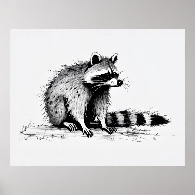 Racoon - Archival Art Print (Front)