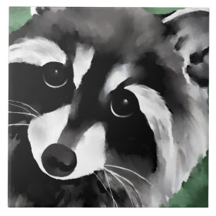 Racoon Art Tile
