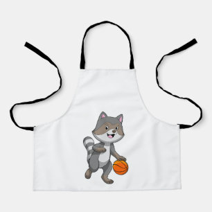 Racoon as Basketball player with Basketball Apron