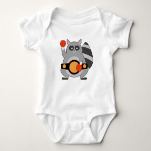 Racoon as Boxing champ with Belt Baby Bodysuit