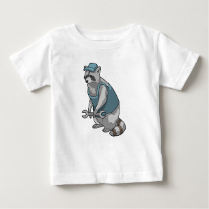 Racoon as Craftsman with Wrench Baby T-Shirt