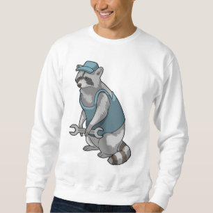 Racoon as Craftsman with Wrench Sweatshirt