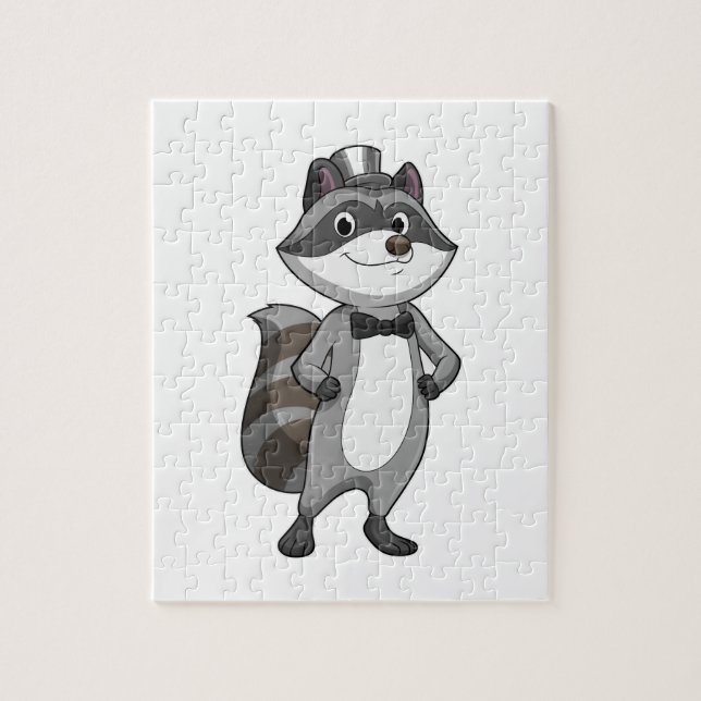 Racoon as Groom with Tie Jigsaw Puzzle (Vertical)