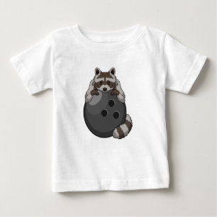 Racoon at Bowling with Bowling ball Baby T-Shirt