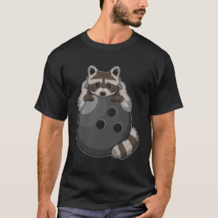 Racoon at Bowling with Bowling ball T-Shirt