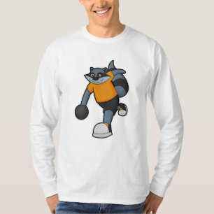 Racoon at Bowling with Bowling ball T-Shirt