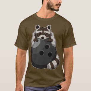 Racoon at Bowling with Bowling ball T-Shirt