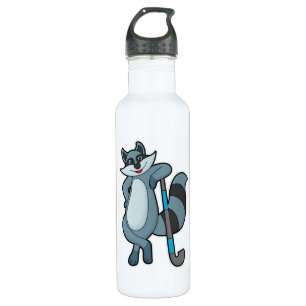 Racoon at Hockey with Hockey stick 710 Ml Water Bottle