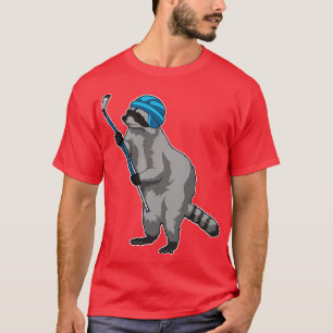 Racoon at Ice hockey with Ice hockey stick T-Shirt