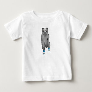 Racoon at Ice skating with Ice skates Baby T-Shirt
