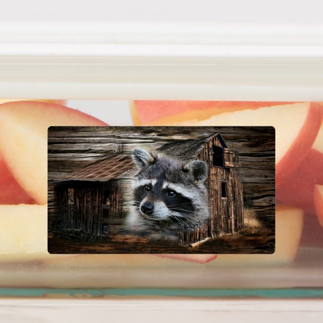 Racoon At The Old Barn (Affixed)