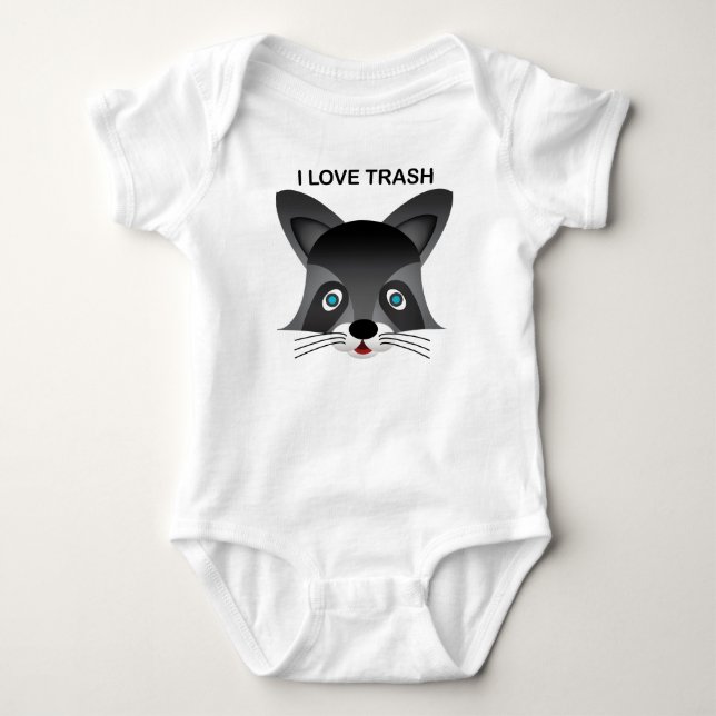 Racoon - Baby Jersey Bodysuit (Front)