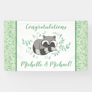 Racoon Baby Shower Banner