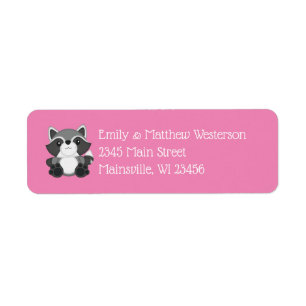 Racoon Baby Shower Pink