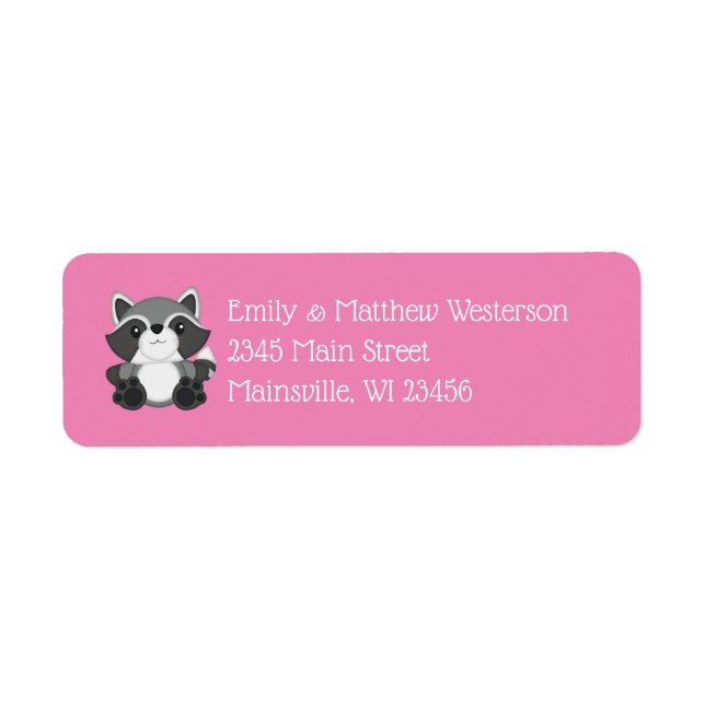 Racoon Baby Shower Pink (Front)