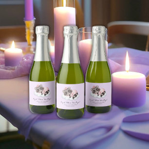 Racoon Baby Shower Pop It When She Pops Sparkling Wine Label