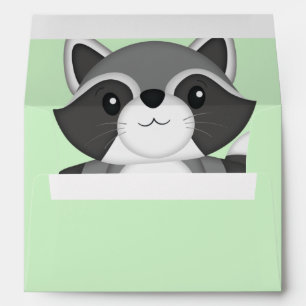 Racoon Baby Shower Woodland Envelope