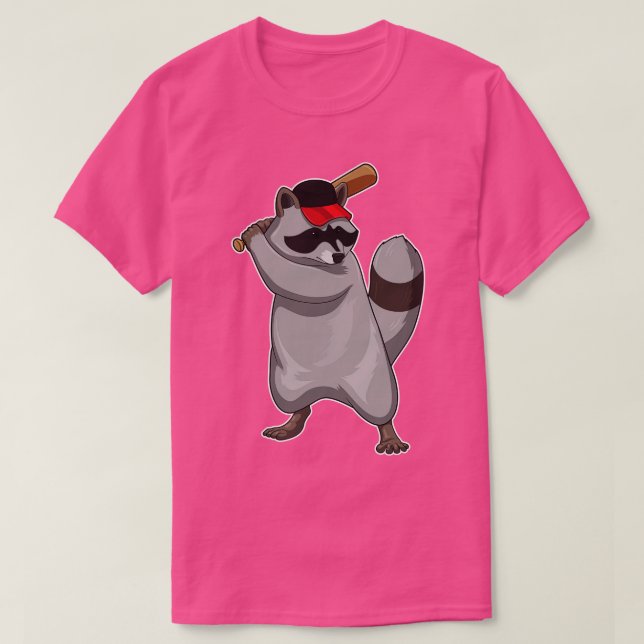 Racoon Baseball Baseball bat T-Shirt (Design Front)