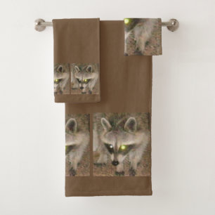 Racoon Bath Towel Set