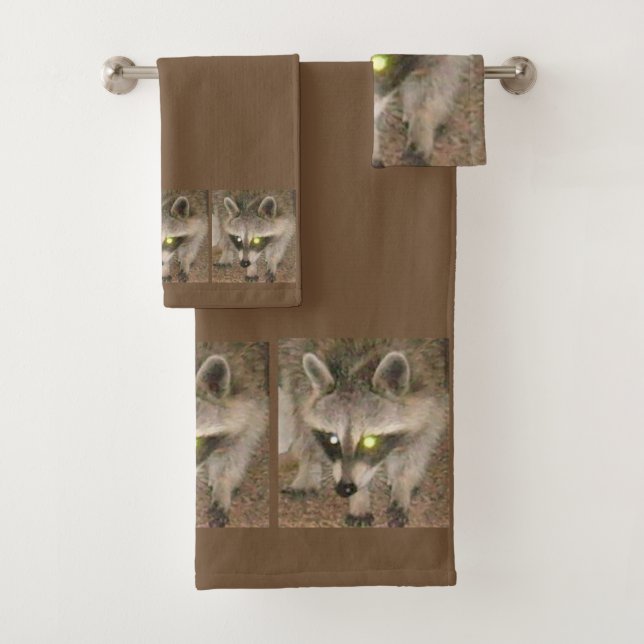 Racoon Bath Towel Set (Insitu)