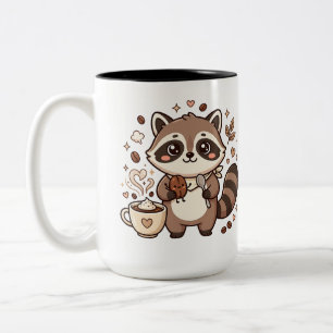 Racoon Bean Two-Tone Coffee Mug