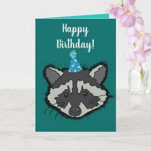 Racoon Birthday card