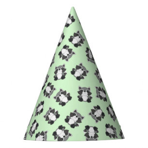Racoon Birthday Party Green Hat