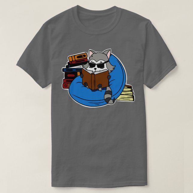 Racoon Books T-Shirt (Design Front)