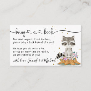 Racoon Bring a Book Enclosure Card