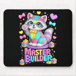 Racoon Building Brick Block Boys Girls Mouse Pad