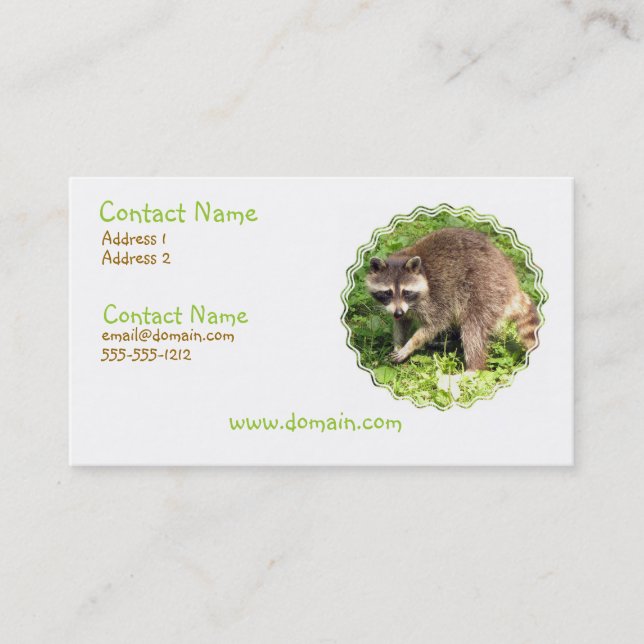 Racoon Business Card (Front)