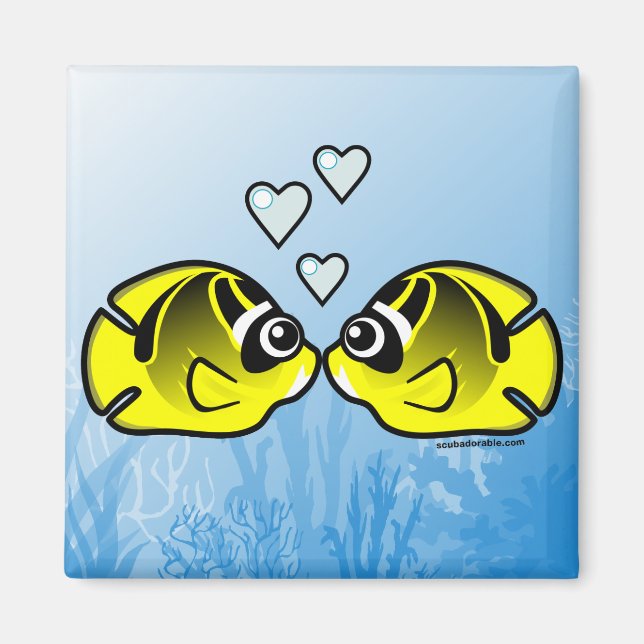 Racoon Butterflyfish Love Magnet (Front)