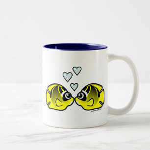 Racoon Butterflyfish Love Two-Tone Coffee Mug