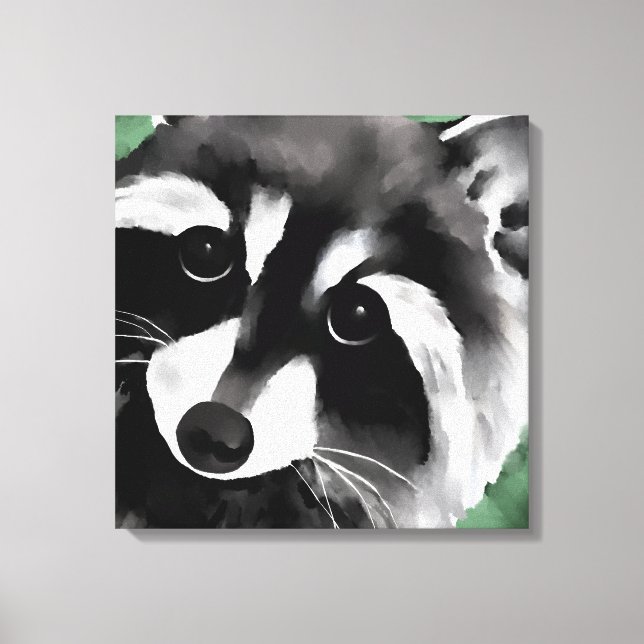 Racoon Canvas Art (Front)