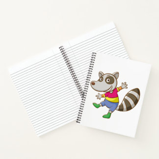 Racoon cartoon notebook