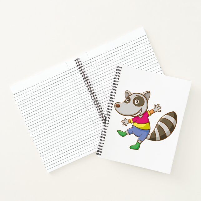 Racoon cartoon notebook (Inside)
