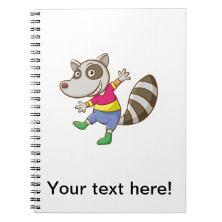 Racoon cartoon notebook