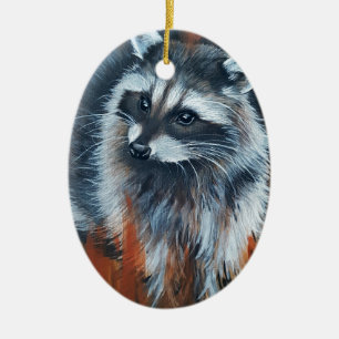 Racoon Ceramic Tree Decoration