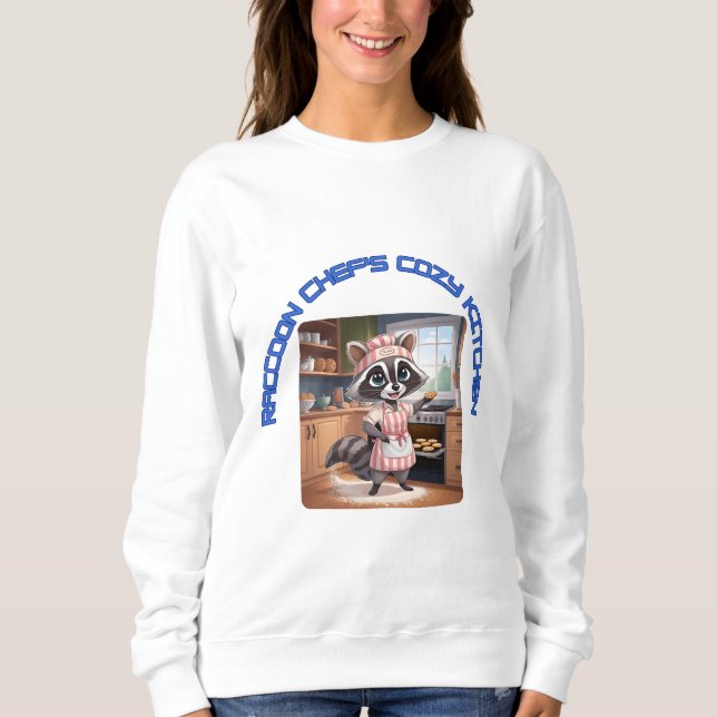  Racoon Chef's Cosy Kitchen T-Shirt Sweatshirt (Front)