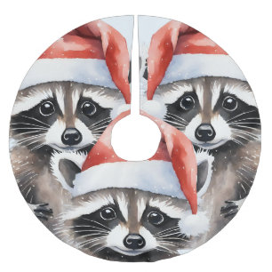 Racoon Christmas Brushed Polyester Tree Skirt