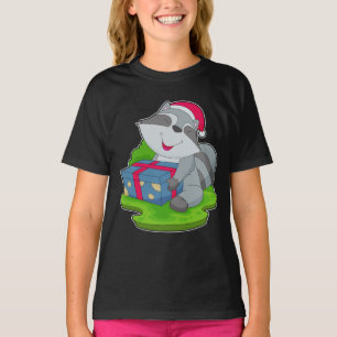Racoon Christmas Package T-Shirt
