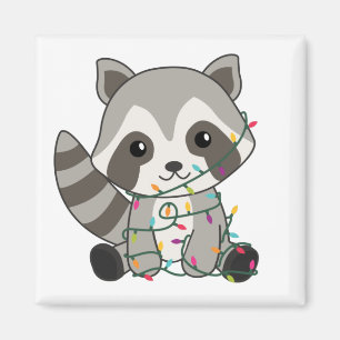 Racoon Christmas Snow Winter Raccoons Magnet