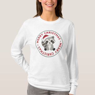 Racoon Christmas Snow Winter Raccoons T-Shirt