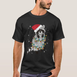 Racoon Christmas Tree Lights Racoon Lover Funny T-Shirt