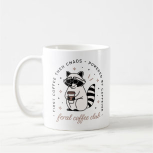 Racoon coffee lovers club funny feral aesthetic mug