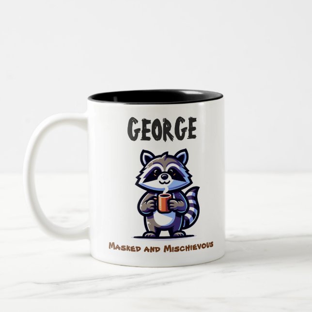 Racoon Coffee Mug Funny Cute (Left)