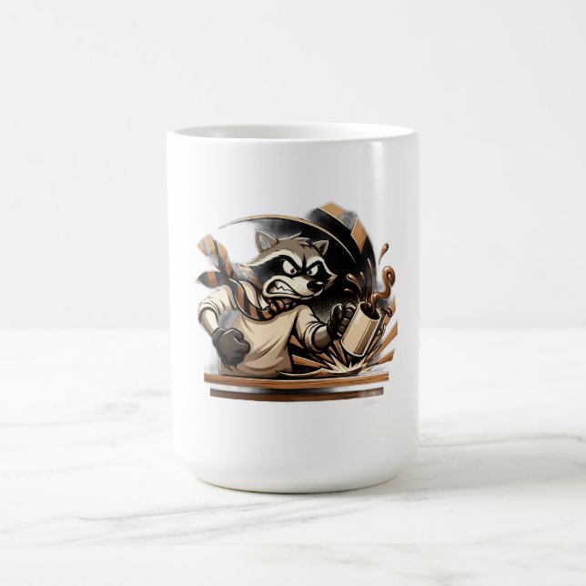 Racoon Coffee T-Shirt Mug (Center)
