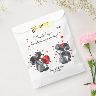 Racoon Couple Favour Bags