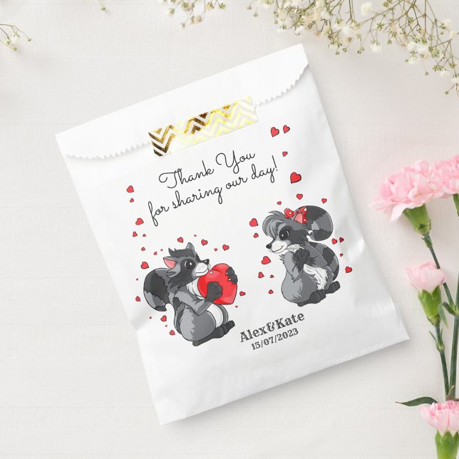 Racoon Couple Favour Bags (Creator Uploaded)
